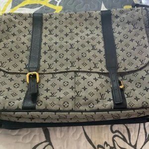 Preloved in excellent condition Louis Vuitton black double sided messenger bag
